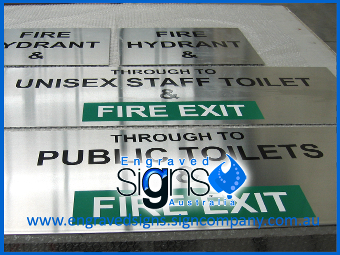 Custom made FIRE EXIT Signs